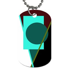 Geometric Abstract Design Dog Tag (one Side) by Valentinaart