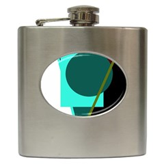 Geometric Abstract Design Hip Flask (6 Oz) by Valentinaart