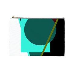 Geometric Abstract Design Cosmetic Bag (large)  by Valentinaart