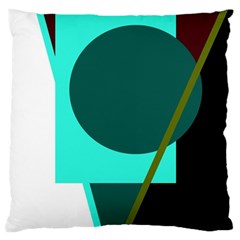 Geometric Abstract Design Large Cushion Case (two Sides) by Valentinaart