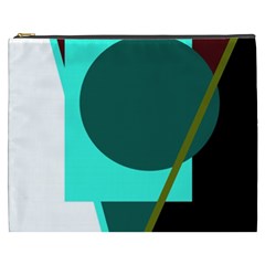 Geometric Abstract Design Cosmetic Bag (xxxl)  by Valentinaart