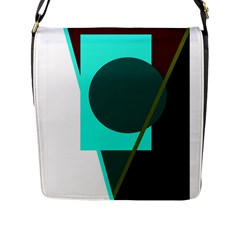 Geometric Abstract Design Flap Messenger Bag (l)  by Valentinaart