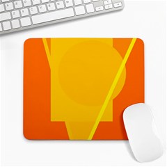 Orange Abstract Design Large Mousepads by Valentinaart