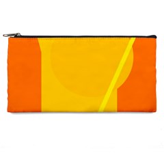 Orange Abstract Design Pencil Cases by Valentinaart