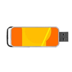 Orange Abstract Design Portable Usb Flash (two Sides) by Valentinaart