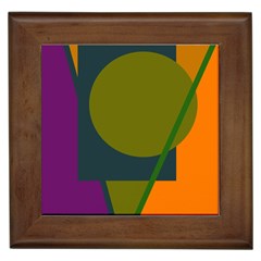 Geometric Abstraction Framed Tiles by Valentinaart