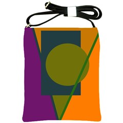 Geometric Abstraction Shoulder Sling Bags by Valentinaart