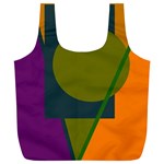 Geometric abstraction Full Print Recycle Bags (L)  Back