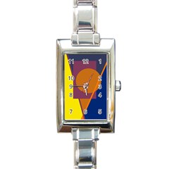 Geometric abstract desing Rectangle Italian Charm Watch