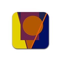 Geometric abstract desing Rubber Coaster (Square) 