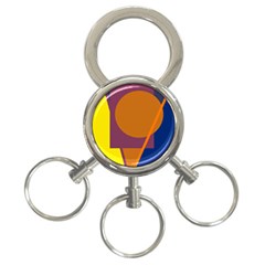 Geometric abstract desing 3-Ring Key Chains