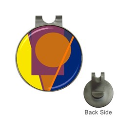 Geometric abstract desing Hat Clips with Golf Markers