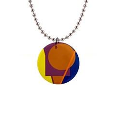 Geometric Abstract Desing Button Necklaces by Valentinaart