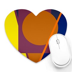 Geometric Abstract Desing Heart Mousepads by Valentinaart