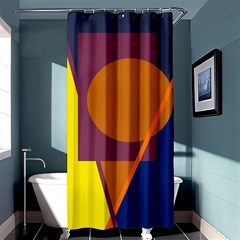 Geometric abstract desing Shower Curtain 36  x 72  (Stall) 