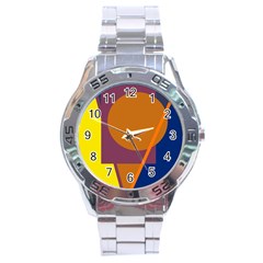 Geometric abstract desing Stainless Steel Analogue Watch