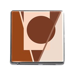 Brown Geometric Design Memory Card Reader (square) by Valentinaart