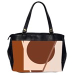 Brown geometric design Office Handbags (2 Sides)  Back