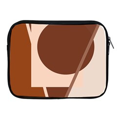 Brown Geometric Design Apple Ipad 2/3/4 Zipper Cases by Valentinaart