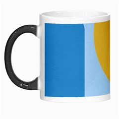 Blue And Yellow Abstract Design Morph Mugs by Valentinaart