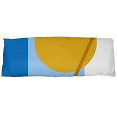 Blue And Yellow Abstract Design Body Pillow Case (dakimakura) by Valentinaart