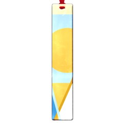 Blue And Yellow Abstract Design Large Book Marks by Valentinaart