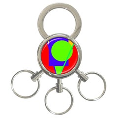 Colorful Geometric Design 3-ring Key Chains by Valentinaart