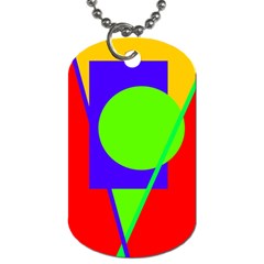 Colorful Geometric Design Dog Tag (one Side) by Valentinaart