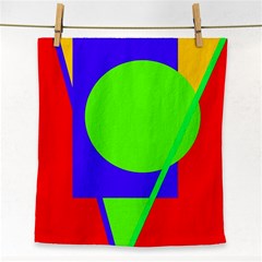 Colorful Geometric Design Face Towel by Valentinaart