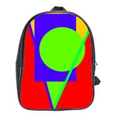 Colorful Geometric Design School Bags (xl)  by Valentinaart