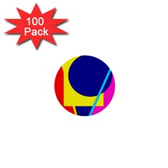 Colorful geometric design 1  Mini Buttons (100 pack) 