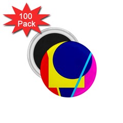 Colorful geometric design 1.75  Magnets (100 pack) 