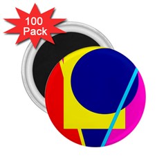 Colorful geometric design 2.25  Magnets (100 pack) 