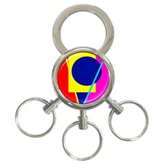 Colorful Geometric Design 3-ring Key Chains by Valentinaart