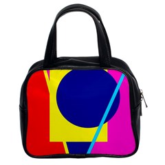 Colorful geometric design Classic Handbags (2 Sides)