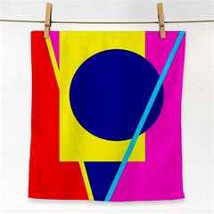 Colorful Geometric Design Face Towel by Valentinaart