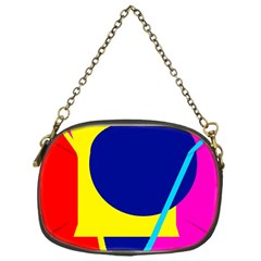 Colorful geometric design Chain Purses (One Side) 