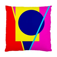 Colorful Geometric Design Standard Cushion Case (one Side) by Valentinaart