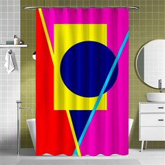 Colorful geometric design Shower Curtain 48  x 72  (Small) 