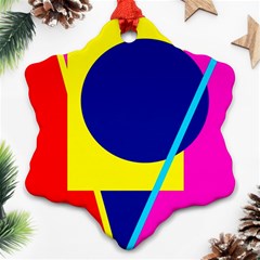 Colorful Geometric Design Ornament (snowflake)  by Valentinaart