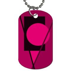 Decorative Geometric Design Dog Tag (one Side) by Valentinaart