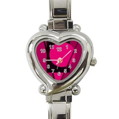 Decorative Geometric Design Heart Italian Charm Watch by Valentinaart