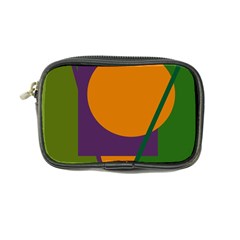 Green And Orange Geometric Design Coin Purse by Valentinaart