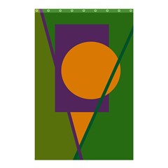 Green And Orange Geometric Design Shower Curtain 48  X 72  (small)  by Valentinaart