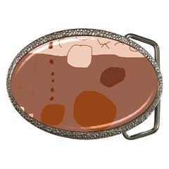 Brown Abstract Design Belt Buckles by Valentinaart