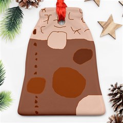 Brown Abstract Design Bell Ornament (2 Sides) by Valentinaart