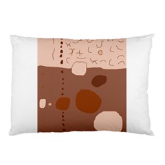 Brown Abstract Design Pillow Case (two Sides) by Valentinaart