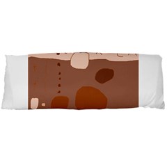 Brown Abstract Design Body Pillow Case Dakimakura (two Sides) by Valentinaart