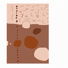 Brown Abstract Design Large Garden Flag (two Sides) by Valentinaart