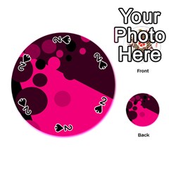 Pink Dots Playing Cards 54 (round)  by Valentinaart